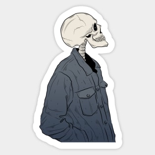 Sad Skeleton Sticker